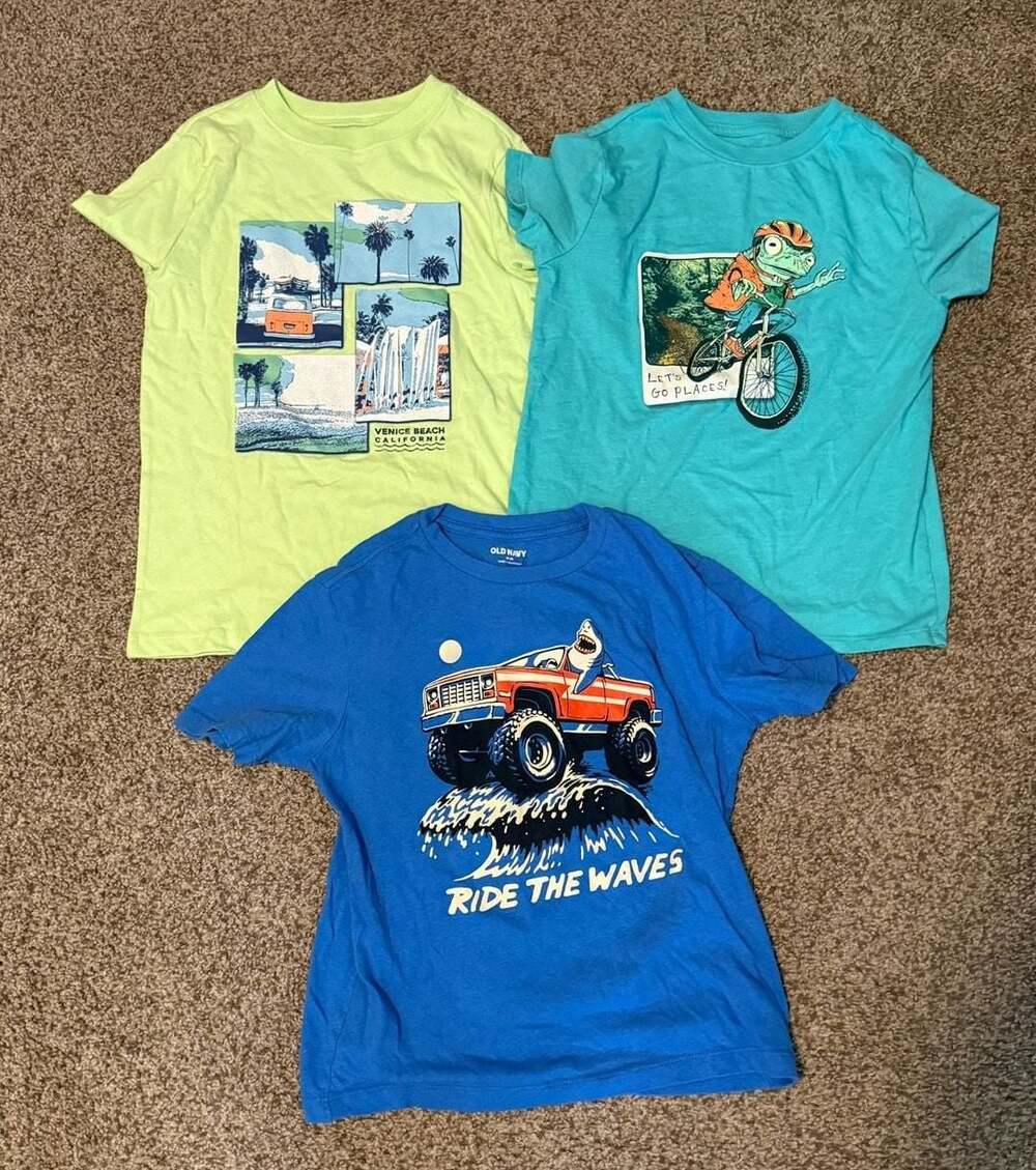 Old Navy Cat & Jack Carter's Boys Graphic T-Shirt Lot Size M 8